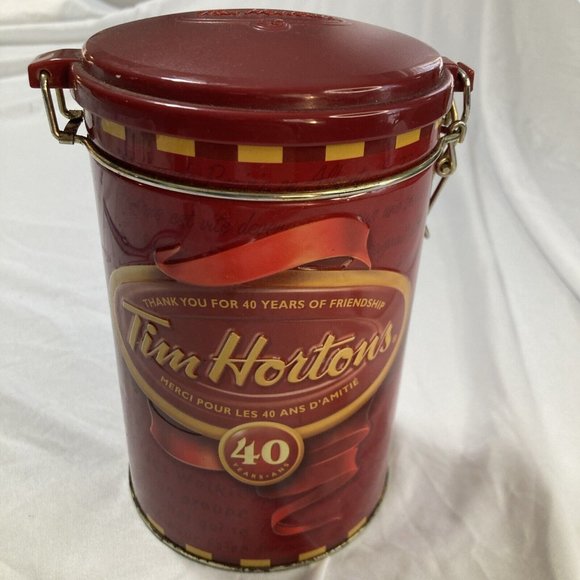 Tim Hortons #004 Limited Edition 40th Anniversary Coffee Canister Tin - Picture 1 of 6